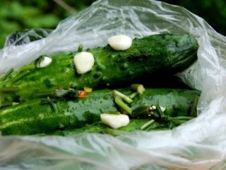 Resipi segera untuk timun masin ringan dalam beg