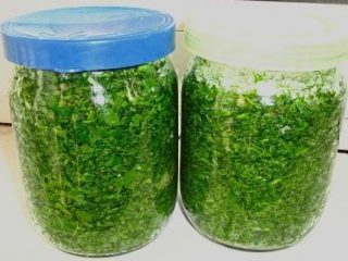 Greens for vinteren med salt