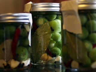 Yksinkertainen resepti pienille vihreille suolakurkkuille