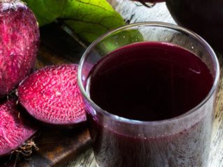 Rødbetejuice i nesen