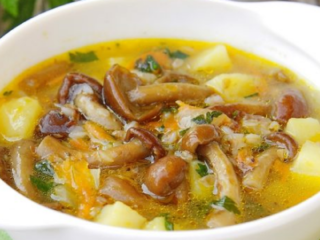 Sup cendawan madu acar: resipi dengan foto