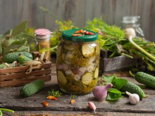 Gurķu salāti ziemai ar sausām sinepēm (sinepju pulveris): sagatavju konservēšanas receptes