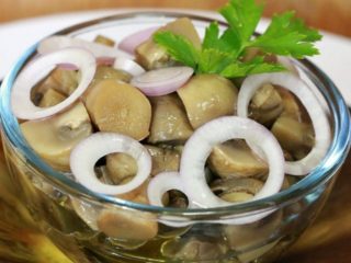 Kā ātri un garšīgi marinēt sēnes mājās: receptes ar fotogrāfijām ar sīpoliem, ķiplokiem